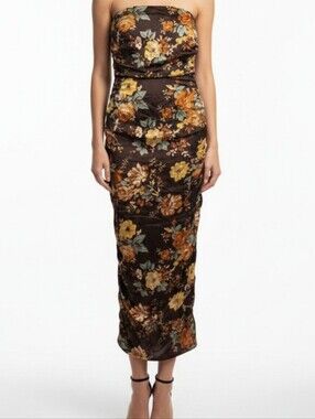 Veronica Beard Chocolate Strapless Dress Size Small